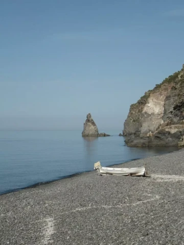 Plage, îles éoliennes, sicile